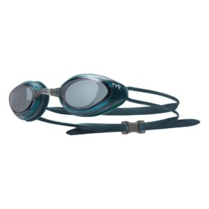 Goggles TYR Black Hawk de Competencia Humo/Verde Azulado - Unisex